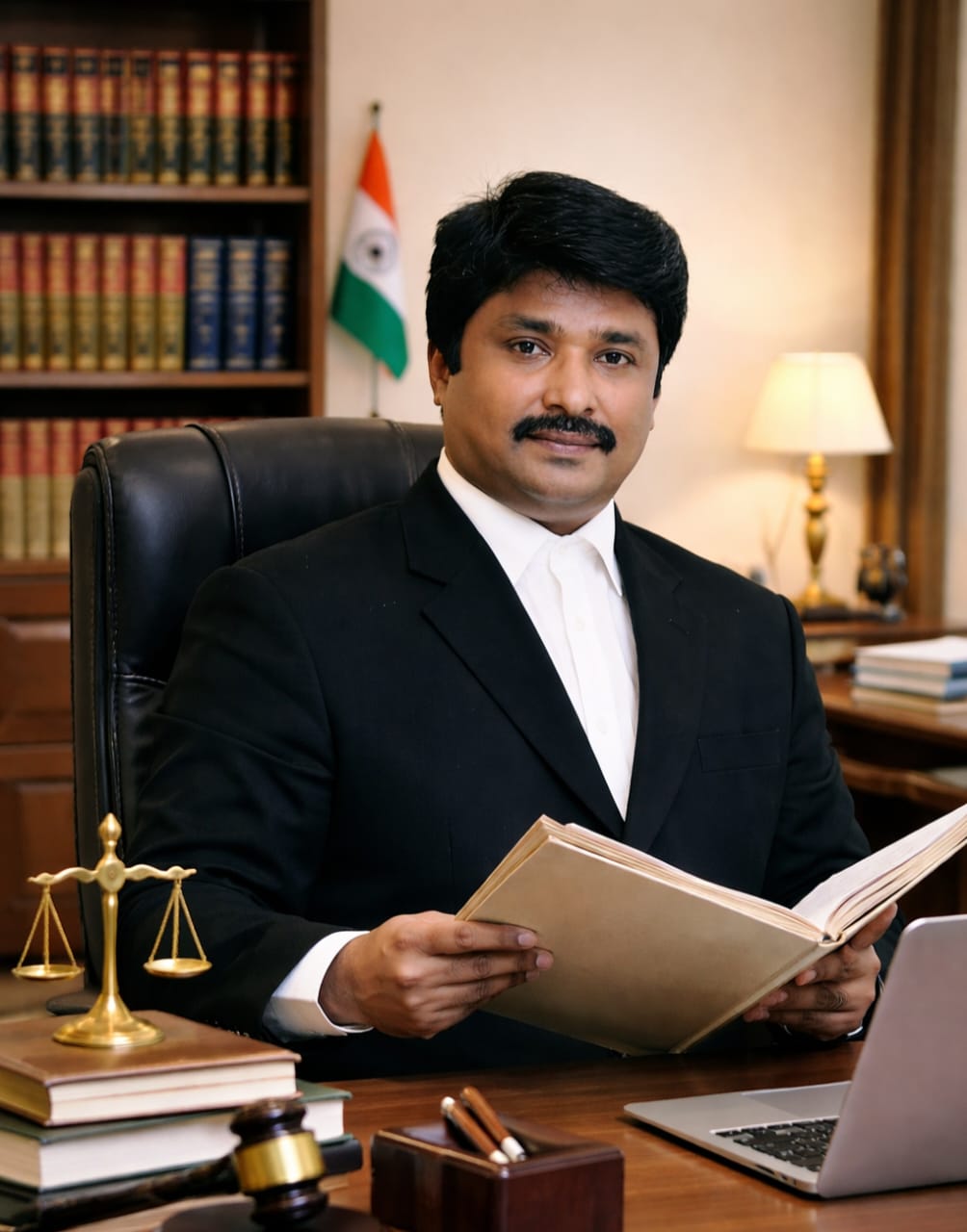 P Pandian, B.A., B.L., PGDFM., PGDPT., Advocate